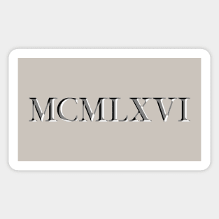 Roman Numeral 1966 Sticker